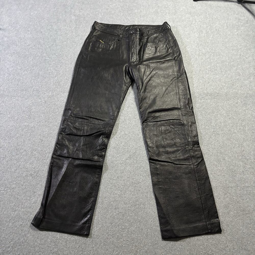 Vintage Diesel Black Leather Pants Jeans Size 29 90s Y2K Only The Brave Women’s